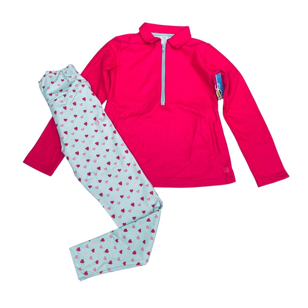 NWT SET 11/12Y Love Quarter Zip Legging Set